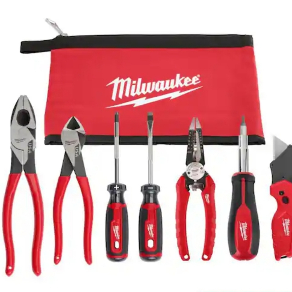 Milwaukee 7-PC Electrician's Hand Tool Set w/Zipper Pouch